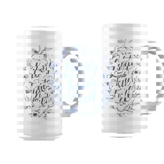 4Th Of July Retro Liberty And Justice For All Floral Coffee Mug - Monsterry