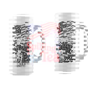 4Th Of July Spilling The Tea Since 1773 Usa Flag Coffee Mug - Monsterry