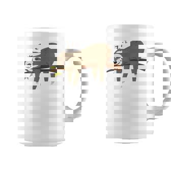 Cute Pajama Sleeping Pjs Sleep Pajamas Sloth Coffee Mug - Thegiftio