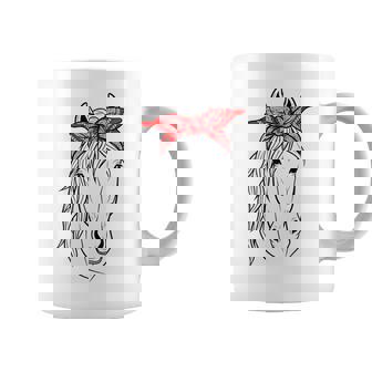 Horse Lovers Red Bandana Print For Girls & Women Coffee Mug - Thegiftio