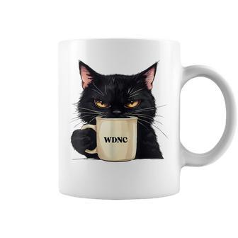 We Do Not Care Wdnc Club Black Cat Cool Men Coffee Mug - Thegiftio