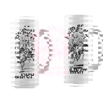 Western Cowboy Apparel Desert Western Retro Vintage Cowboy Buck Around And Find Out Country Grey Small Coffee Mug - Thegiftio