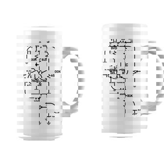 Fuzz Pedal スケマティック図 ゲルマニウム Pnp 回路効果 コーヒーマグ - Kawaiitshirt