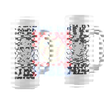 Game Day Vibes Retro Coquette Bow Baseball Girls Women Coffee Mug | Mazezy