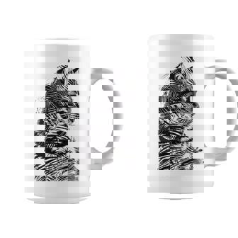 Gato Abstracto Mascota Dibujo Obra De Arte Taza de café - Regaloses