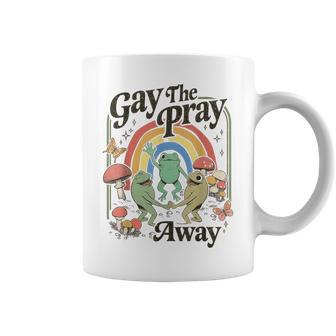 Gay The Pray Away Queer Frog Lgbtq Coffee Mug - Thegiftio