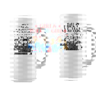 Girl Will Be Girls Patriotic Feminist 4Th Of July Usa Women Coffee Mug - Thegiftio