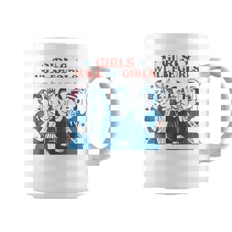 Girl Will Be Girls Patriotic Feminist 4Th Of July Womens Coffee Mug | Mazezy