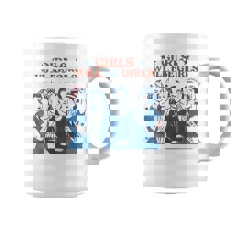 Girl Will Be Girls Patriotic Feminist 4Th Of July Womens Coffee Mug | Mazezy
