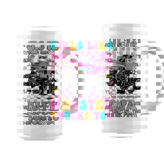Girls Like Monster Trucks Too Groovy Monster Truck Girls Coffee Mug | Mazezy