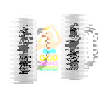 God Goals グラインドメラニン クリスチャン 楽しい ブラック クイーン ガールズ コーヒーマグ - Kawaiitshirt