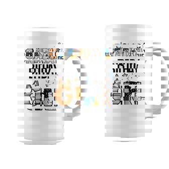 Grandma Of The Birthday Girl Party Blue Dog Lover Matching Coffee Mug - Thegiftio UK