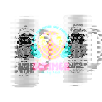 Groovy Happy Face Summer Vibes Got My Mind On Summer Teacher Coffee Mug - Thegiftio UK