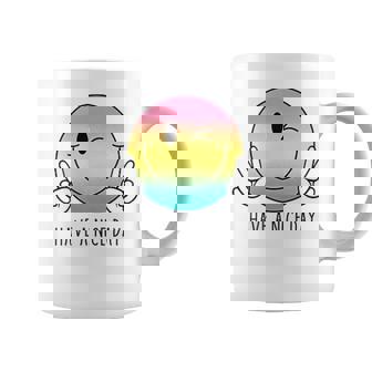 Have A Nice Day Winkingmile Face Peace Wink Happy Face コーヒーマグ - Kawaiitshirt