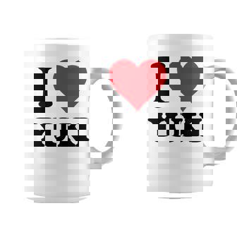 I Heart Yukiファーストネーム I Love パーソナライズ コーヒーマグ - Kawaiitshirt