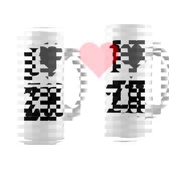 I Heart Zh Initials I Love ZH First And Last Name Z H コーヒーマグ - Kawaiitshirt