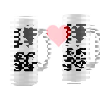 I Heartg イニシャル I LoveG 姓 G コーヒーマグ - Kawaiitshirt