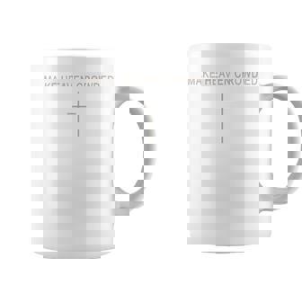 Make Heaven Crowded Cross Subtle Christian Faith Minimalist Coffee Mug | Mazezy