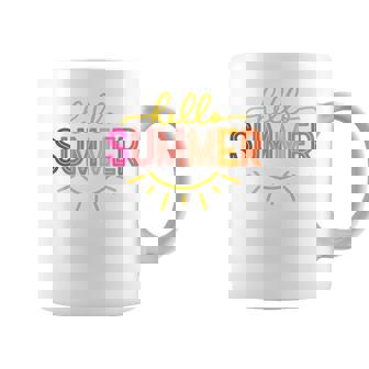 Hello Summer Cool Colorful Popsicle Graphic Coffee Mug - Thegiftio UK