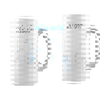 Hello World プログラマープログラミング言語コード 長袖tシャツ コーヒーマグ - Kawaiitshirt