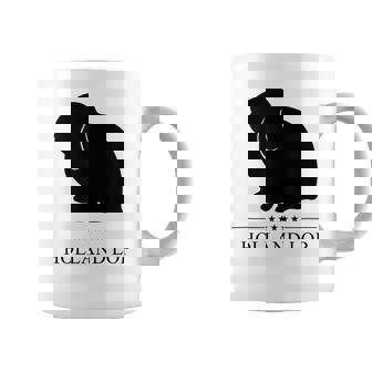 Holland Lop Rabbitブラックシルエット コーヒーマグ - Kawaiitshirt