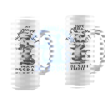 The Horrors Persist But So Do I Opossum Coffee Mug - Monsterry