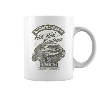Hot Rodintage Retro Retro Classic Car Gris Taza de café - Regaloses