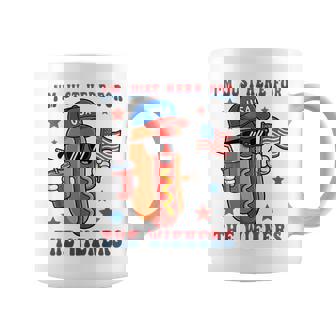 Hotdog I'm Just Here For Wieners 4Th Of July Usa Flag Bbq Coffee Mug - Monsterry