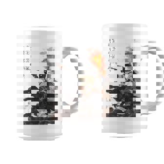 Impression Artistique Rétro Calligraphie Chat Dinosaure Éruptionolcanique Tasse - Cadeauxyz