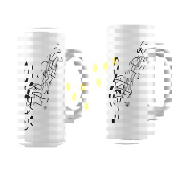 Jolie Chemise De Musique Notes De Musique Fluides Fleurs Tasse - Cadeauxyz