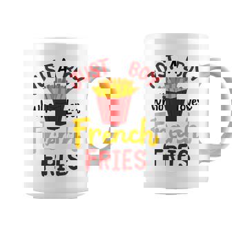 Just A Boy Who Loves French Fries フライドポテト じゃがいも ヴィーガン コーヒーマグ - Kawaiitshirt