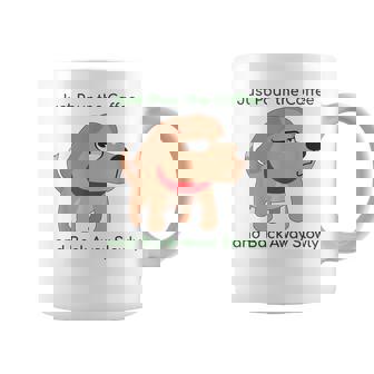 Just Pour The Coffee And Back Awaylowly ドッグプリント コーヒーマグ - Kawaiitshirt