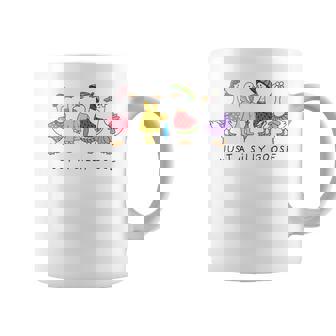 Just A Silly Goose Goose Pun Silly Goose On The Loose Coffee Mug - Thegiftio UK