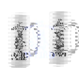 Keep Homeschool Weird Retro Homeschool Mom Raccoon Coffee Mug - Monsterry