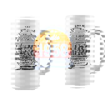 Las Leyendas Nacen En Julio 1958 Hombre Retro Taza de café - Regaloses