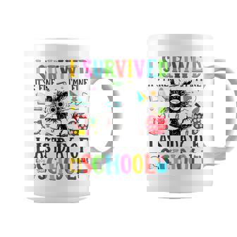 Last Day Of School-End Of School Year-I Survived Cat Coffee Mug - Thegiftio UK
