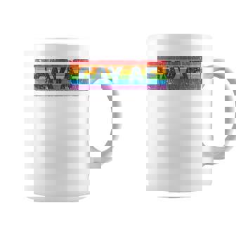 Lgbtq Gay Af Pride Lgbt Ally Rainbow Flag Retrointage コーヒーマグ - Kawaiitshirt
