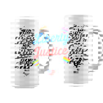 With Liberty And Justice For All Fundamental Rights Coffee Mug | Mazezy
