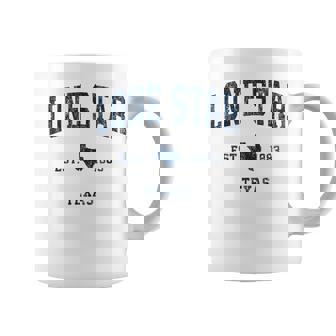 Lonetar Texas Tx ヴィンテージ アスレチック ネイビー スポーツデザイン コーヒーマグ - Kawaiitshirt