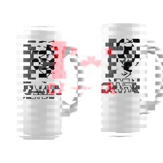 I Love Canada サッカーボール 男の子 女の子 キッズ カナダ国旗 コーヒーマグ - Kawaiitshirt