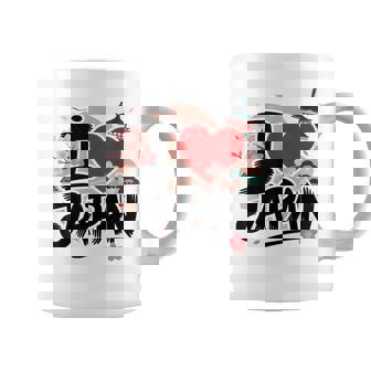 I Love Japan 桜 桜 日本の富士山 寺院 コーヒーマグ - Kawaiitshirt