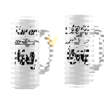 I Love You Mom Arrow Leopard Heart New Mom Coffee Mug - Monsterry