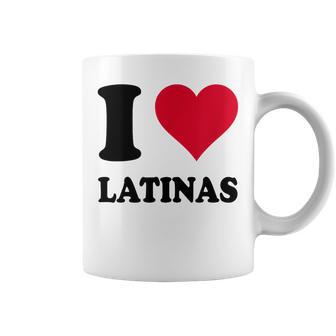 Lovetories I Heart Latinas Ich Liebe Latinas Junger Erwachsene Casual-Fans Liebe-Interessierte Weiß Kurzarm Klassisch Rotes Herz Tassen - Geschenkecke