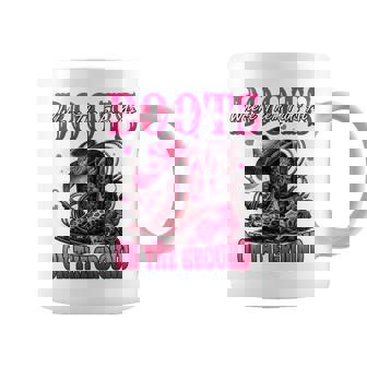 Where Them Fans At Boots On The Ground Black Western Cowgirl Coffee Mug - Thegiftio