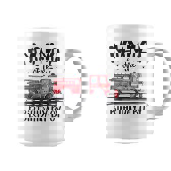 Mama Of The Birthday Boy Fire Truck Firefighter Mom Bday Coffee Mug - Seseable