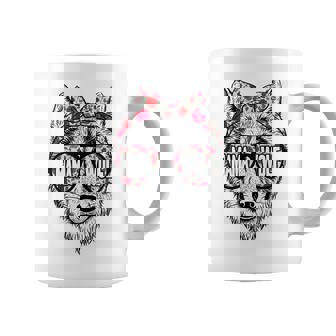 Mama Wolf Floral Sunglasses Cute Mom Wolf Coffee Mug | Mazezy