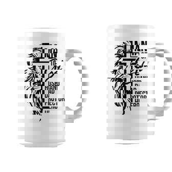 Man Of God Husband Dad Protector Hero Christian Father's Day Coffee Mug - Thegiftio UK