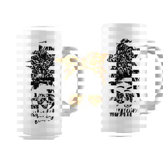 Mema Life Leopard Messy Bun Mema Mother's Day Coffee Mug | Mazezy