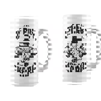 Men's Christian Workout Lift Heavy Pray Hard Jesus Gym Coffee Mug | Seseable FR