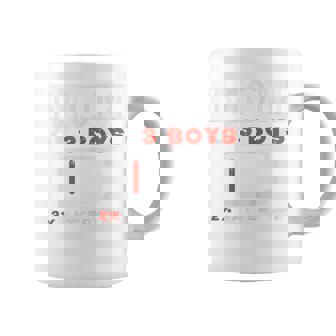 Mom Of 3 Boys Battery Low Mama Mommy Women Coffee Mug | Mazezy